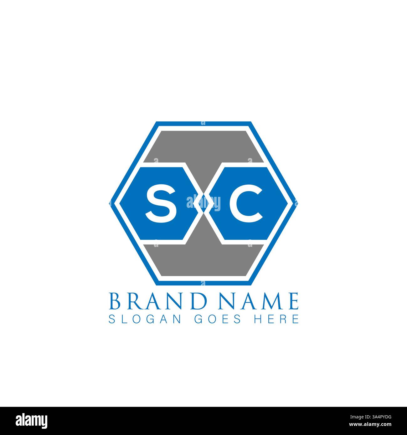 SC unique moderne moderne abstrait géométrique initiales géométriques vectorielles design de logo de lettre. Logo SC monogramme. Illustration de Vecteur