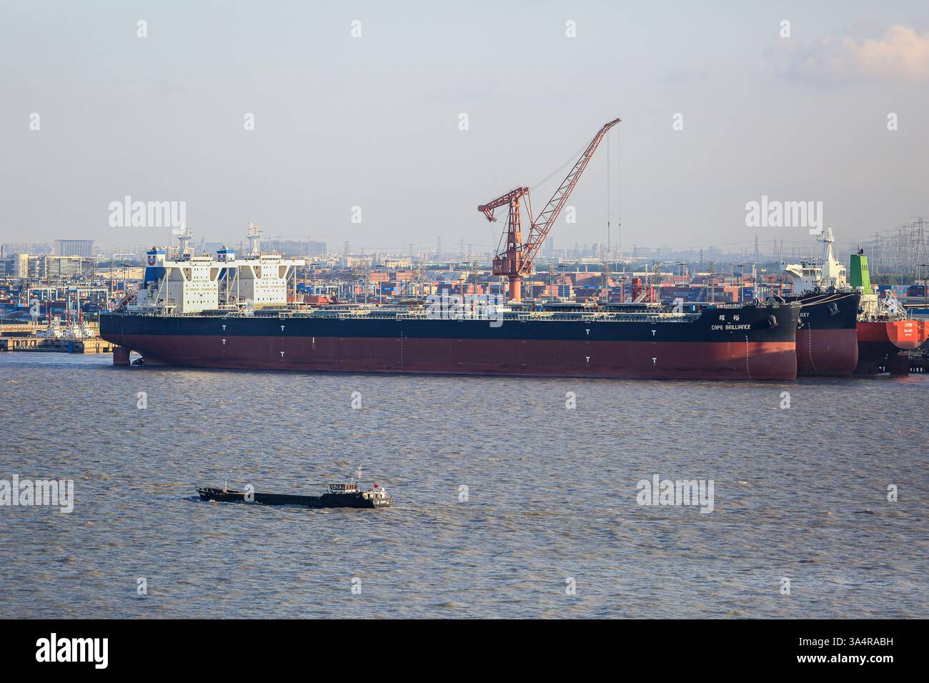 Photo du fichier : 19 mars 2025. Navires de charge en construction aux chantiers navals chinois de Waigaoqiao (CSSC - China State Shipbuilding Corp), Shanghai en 2017. Les industries du transport et de la logistique, l'industrie de la construction navale et de l'air, les importateurs/exportateurs de marchandises et de fret, les opérateurs portuaires, ainsi que les entreprises impliquées dans la vente, la transformation, le stockage ou le transport d'énergie ou de matières premières, et de nombreux autres secteurs de l'économie mondiale attendent avec impatience le 24 mars pour la conclusion de l'audition publique organisée par le représentant commercial des États-Unis (USTR) à...crédit : KEVIN IZORCE/Alamy Live News Banque D'Images Photo du fichier : 19 mars 2025. Navires de charge en construction aux chantiers navals chinois de Waigaoqiao (CSSC - China State Shipbuilding Corp), Shanghai en 2017. Les industries du transport et de la logistique, l'industrie de la construction navale et de l'air, les importateurs/exportateurs de marchandises et de fret, les opérateurs portuaires, ainsi que les entreprises impliquées dans la vente, la transformation, le stockage ou le transport d'énergie ou de matières premières, et de nombreux autres secteurs de l'économie mondiale attendent avec impatience le 24 mars pour la conclusion de l'audition publique organisée par le représentant commercial des États-Unis (USTR) à...crédit : KEVIN IZORCE/Alamy Live News Banque D'Images