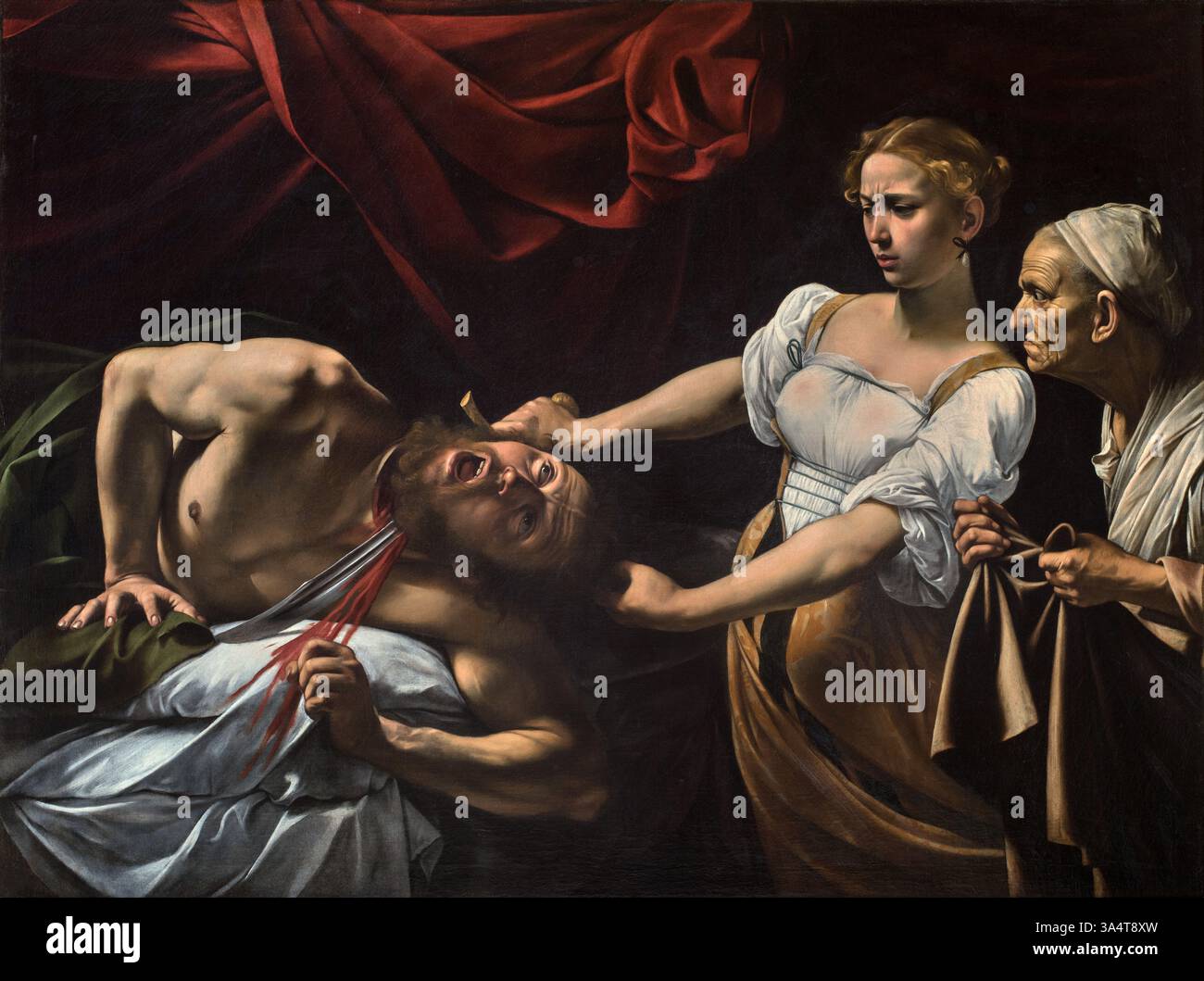 Caravage. Judith décapitation Holofernes de Michelangelo Merisi da Caravaggio (1571-1610), huile sur toile, v. 1598-1602 Banque D'Images