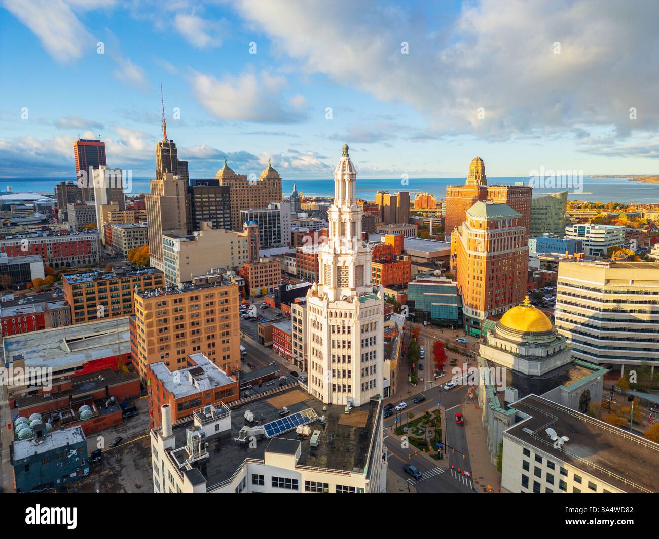 Buffalo, New York, États-Unis, skyline du centre-ville. Banque D'Images