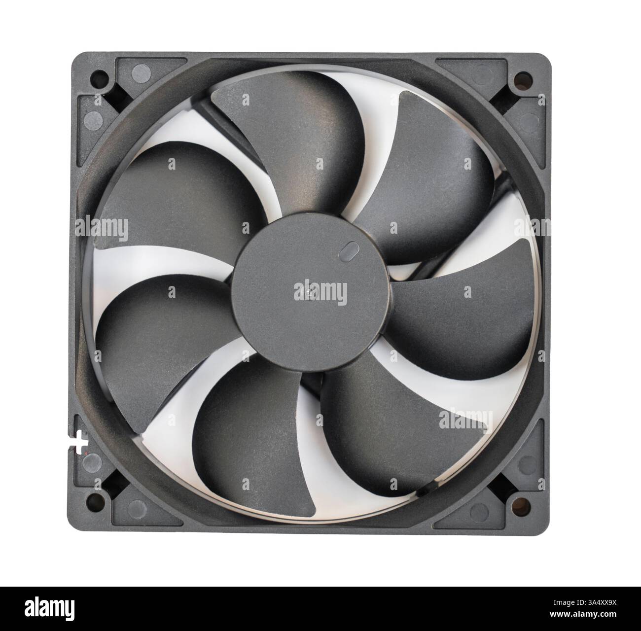 nouveau ventilateur d'ordinateur sur fond isolé blanc Banque D'Images