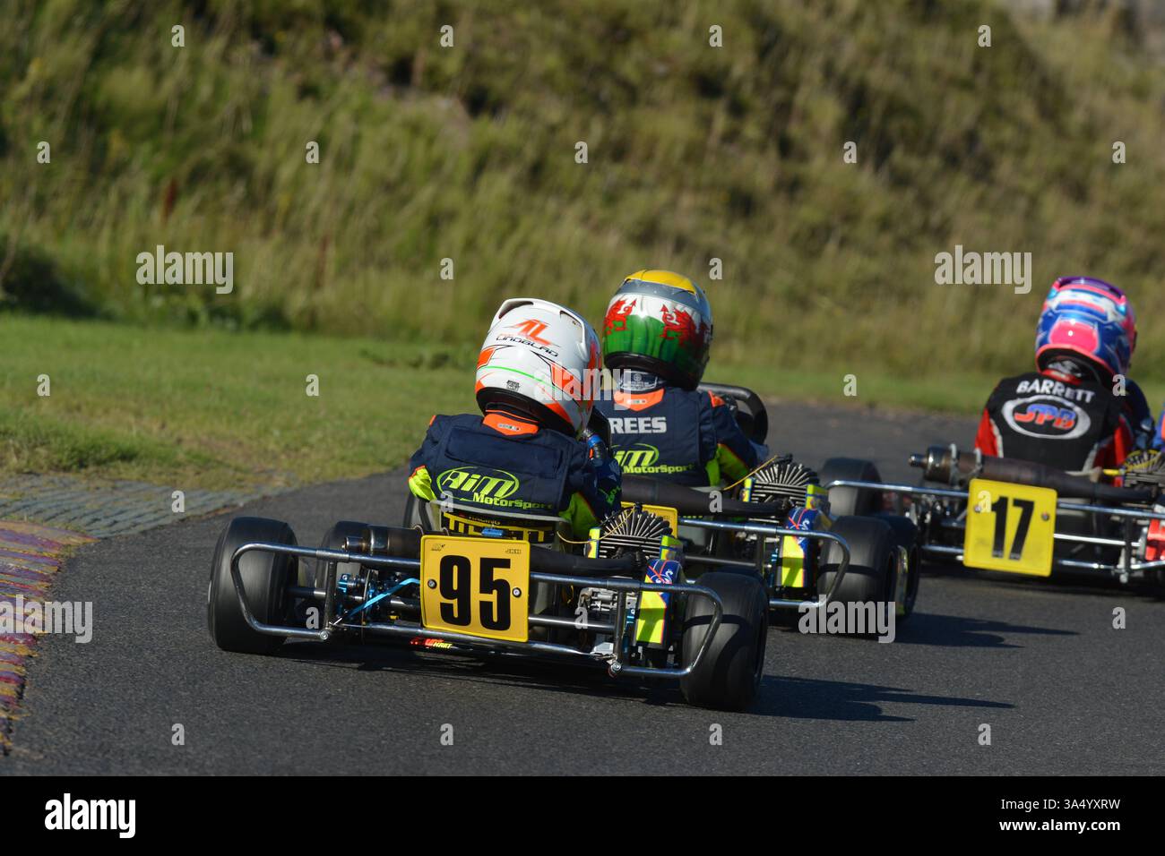 Arvid Lindblad est un pilote de course soutenu par Red Bull britannique et suédois qui participe au championnat de formule 2 pour l'équipe Campos Racing, vu ici lors de sa carrière de karting sur le circuit de Rowrah en 2016. Banque D'Images