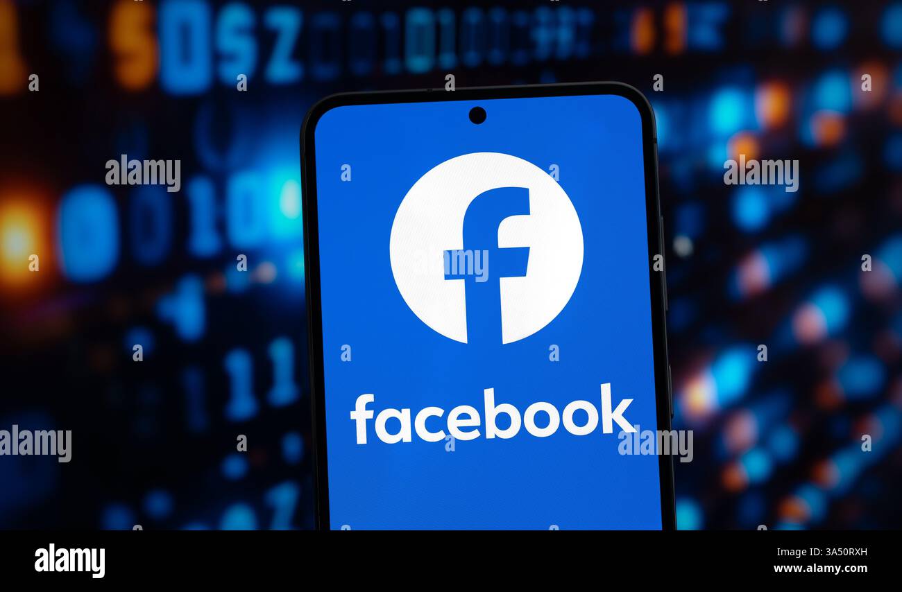 Facebook un service de réseautage social Banque D'Images