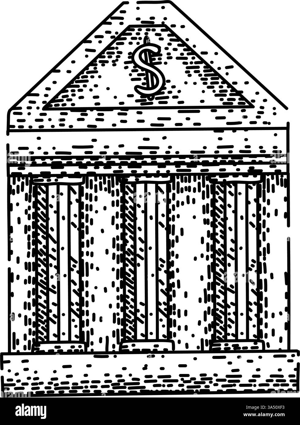 dessin de banque de finance dessin à la main vecteur Illustration de Vecteur