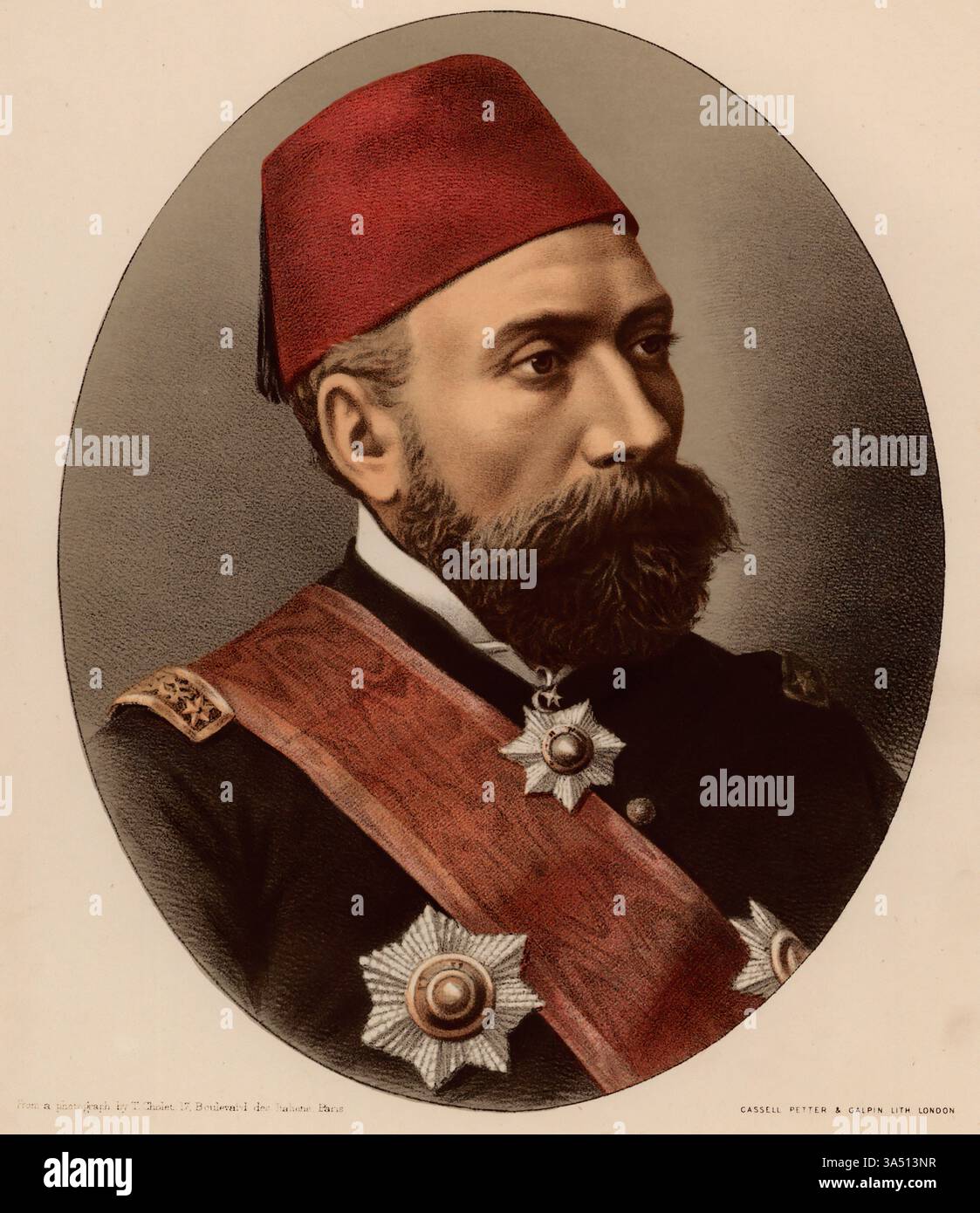 Portrait d'Osman Nuri Pacha (1837 ?-1900) général ottoman Banque D'Images