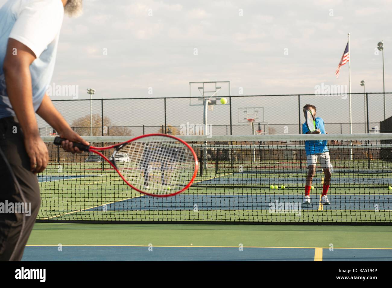 Jouer toutes sortes de jeux de racquetball différents Banque D'Images