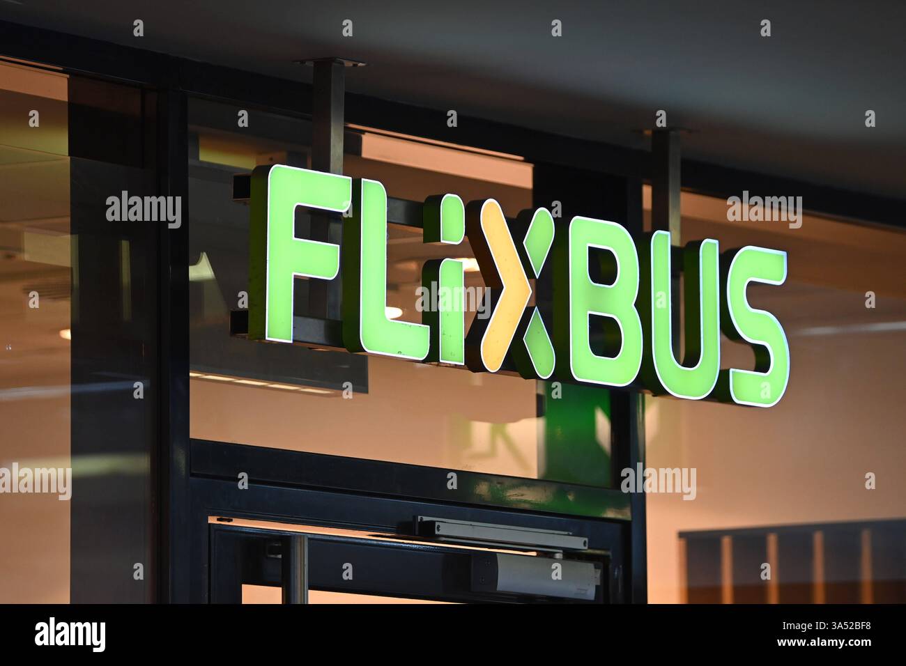 Logo FlixBus, *** logo FlixBus, Banque D'Images
