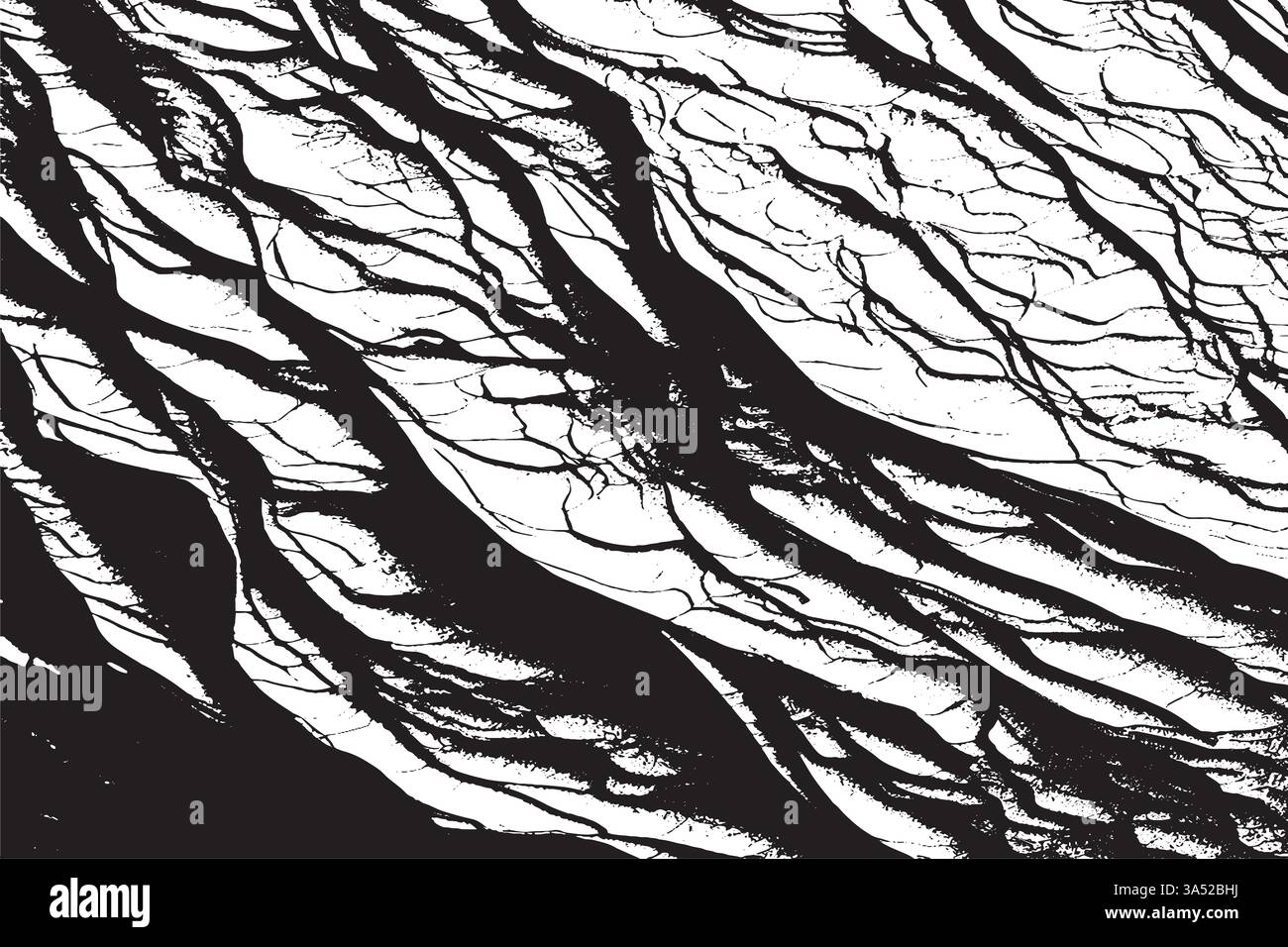 Vecteur de texture noir et blanc rugueux. Texture de superposition vieillie. Fond grunge. Effet texturé abstrait. Illustration vectorielle. Illustration de Vecteur