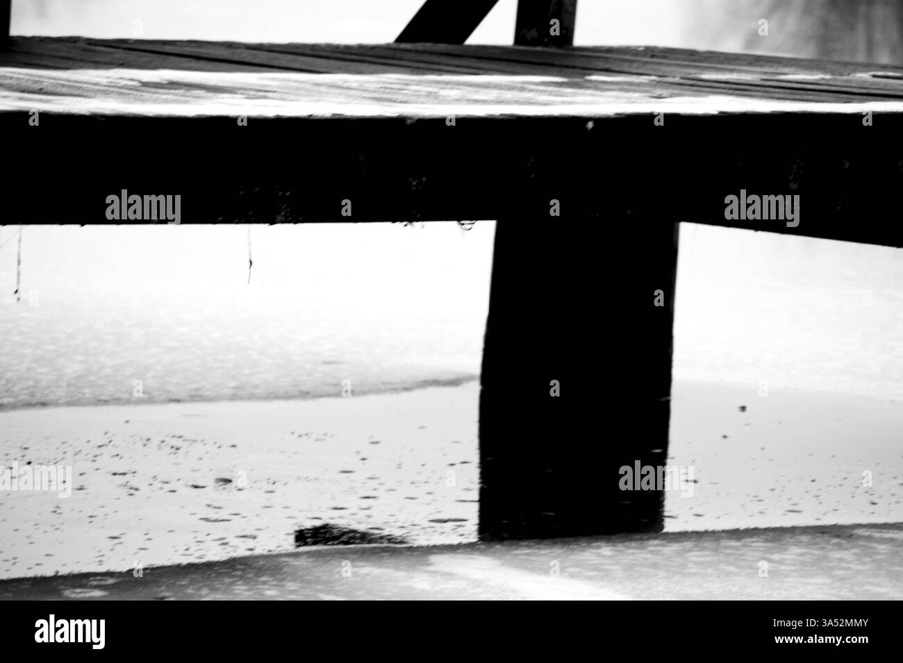 Passerelle en hiver Banque D'Images