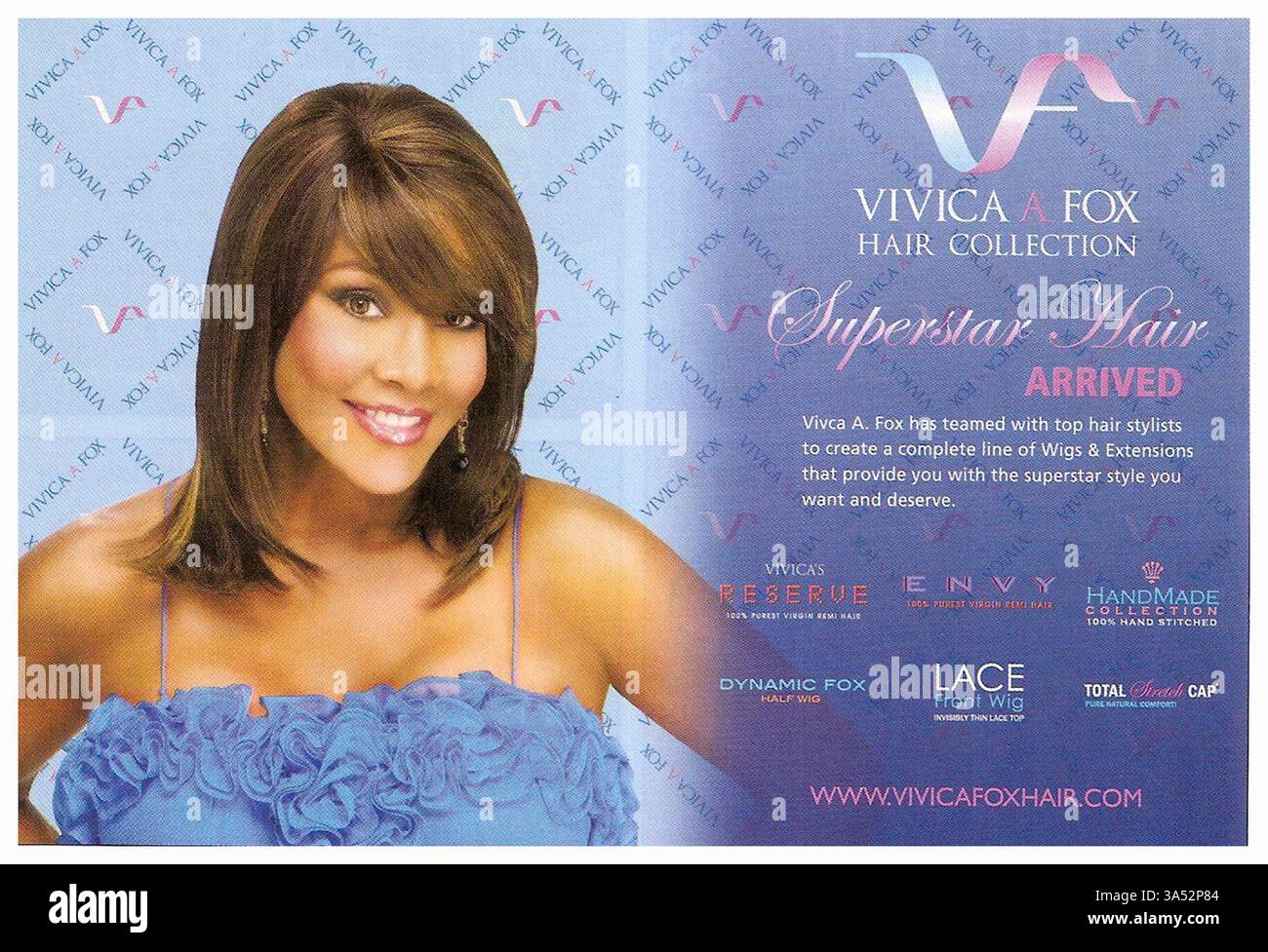2010 publicité pour la collection de cheveux de Vivica A. Fox perruques et extensions Banque D'Images