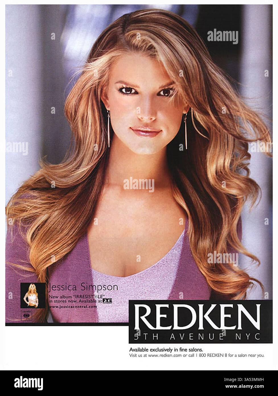 2001 Jessica Simpson - Redken ad Banque D'Images