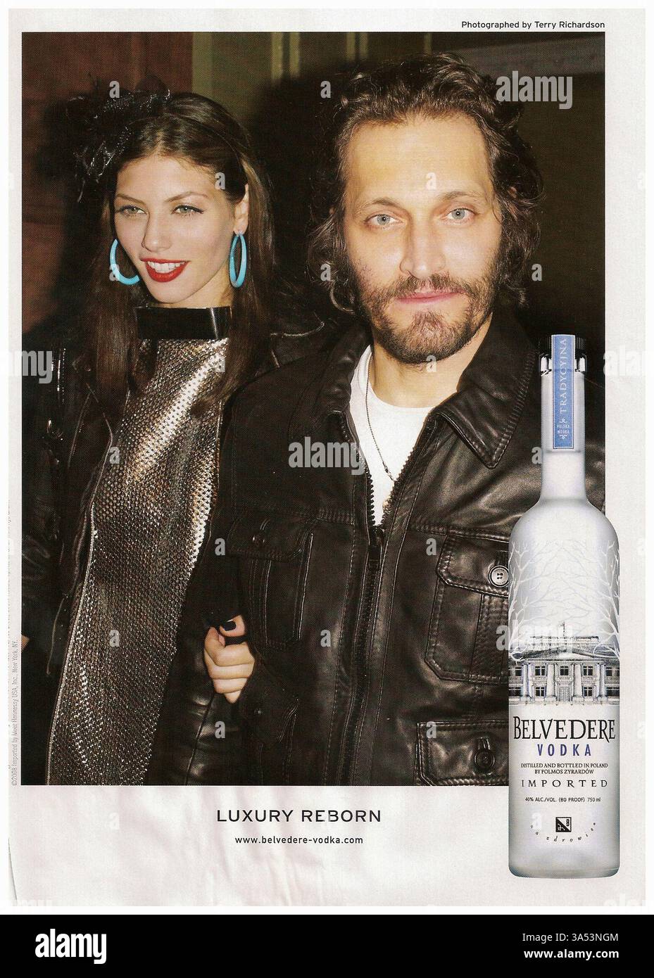 2009 Vincent Gallo pour l'annonce de vodka Belvedere Banque D'Images