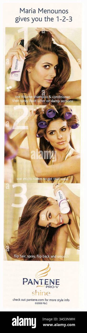 2008 Maria Menounos pour P&G Pantene Pro V Shine ad Banque D'Images