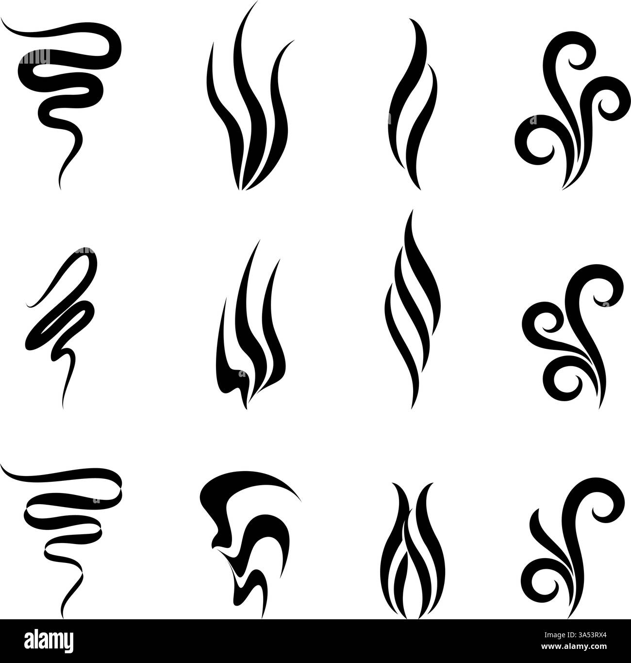 Ensemble d'élément de flore stylisé - motif de fleurs pour le décor, ou cadres bordent des éléments isolés pour des idées décorer les parties du corps sur fond blanc Illustration de Vecteur