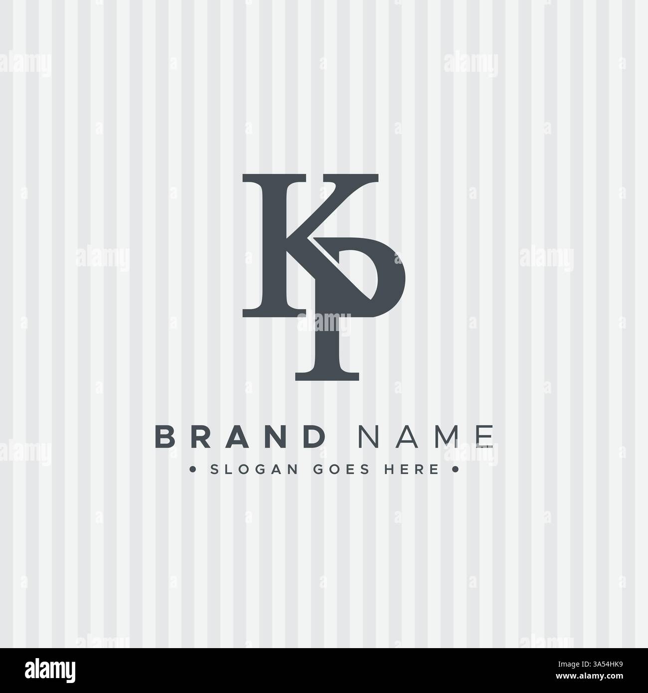 Initial KP Vector logo - modèle élégant de monogramme pour la lettre K et P pour votre entreprise Illustration de Vecteur