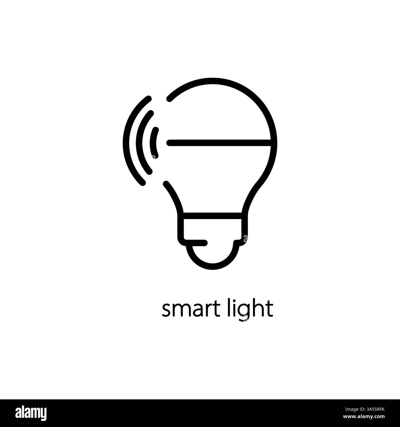 Icône Smart Light. Vecteur linéaire plat moderne à la mode icône de lumière intelligente sur fond blanc de la collection de dispositifs électroniques de ligne mince, contour modifiable Illustration de Vecteur