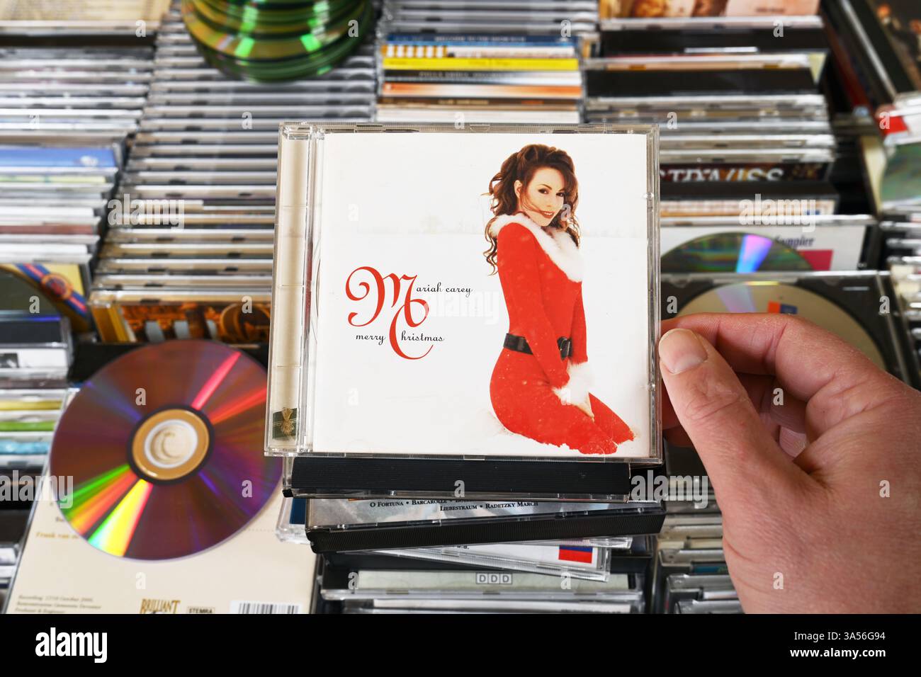 CD Christmas album : Mariah Carey - Joyeux Noël Banque D'Images