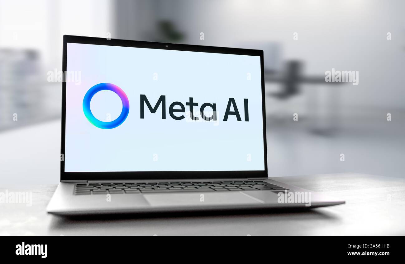 Technologie de réalité augmentée et artificielle par Meta ai Banque D'Images
