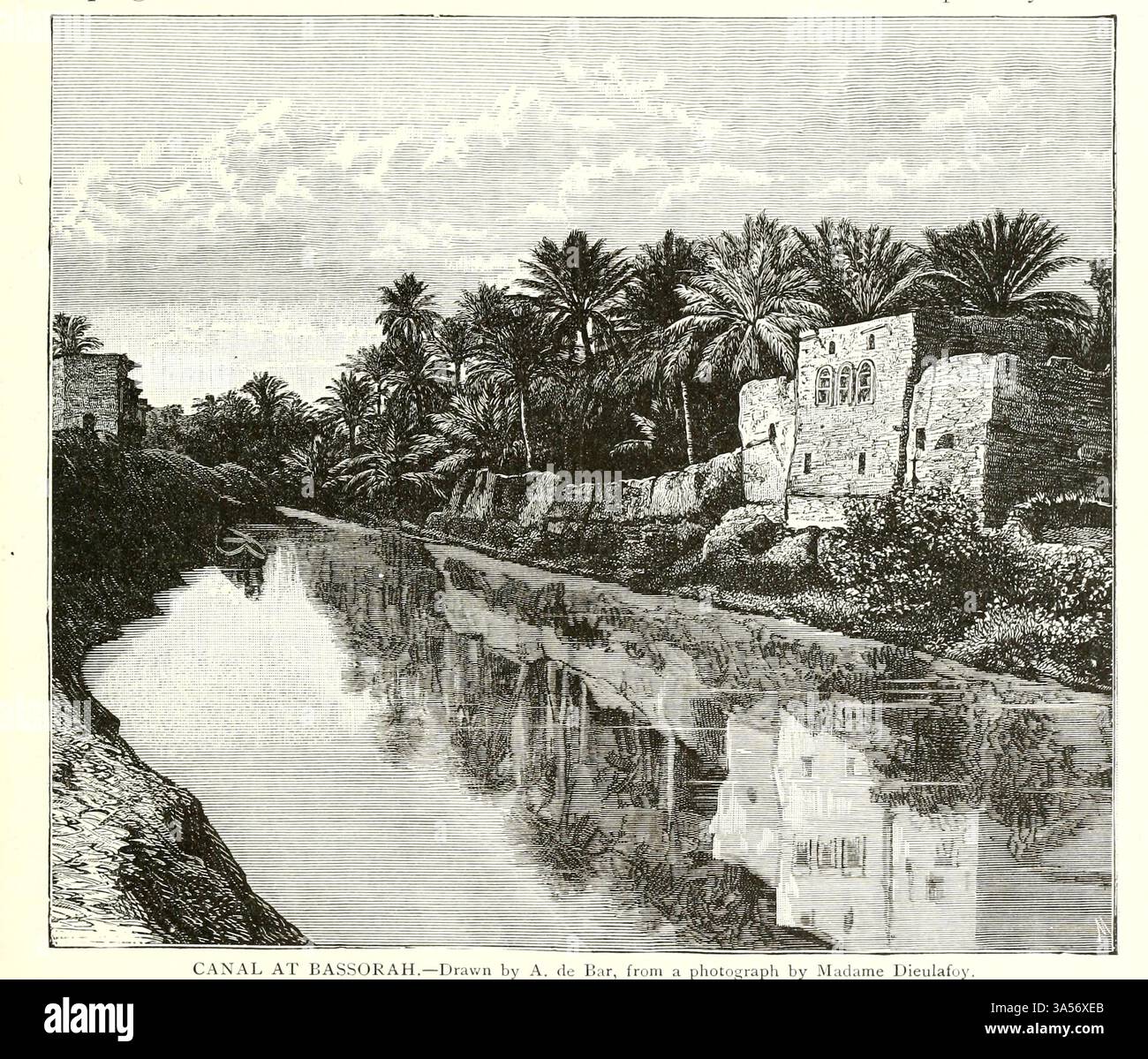 Canal de Bassorah [Bassorra, Irak] de la partie III Sémites et Hamites LIVRE XIV THE ARAMAEANS. Chapitre CII les anciens Assuurites de l'histoire universelle de Ridpath : un compte rendu de l'origine, de la condition primitive et du développement ethnique des grandes races de l'humanité, et des principaux événements dans l'évolution et le progrès de la vie civilisée entre les hommes et les Nations, à partir de sources récentes et authentiques avec une enquête préliminaire sur le temps, le lieu et la manière du commencement par Ridpath, John Clark, 1840-1900 volume 5 1897 Banque D'Images
