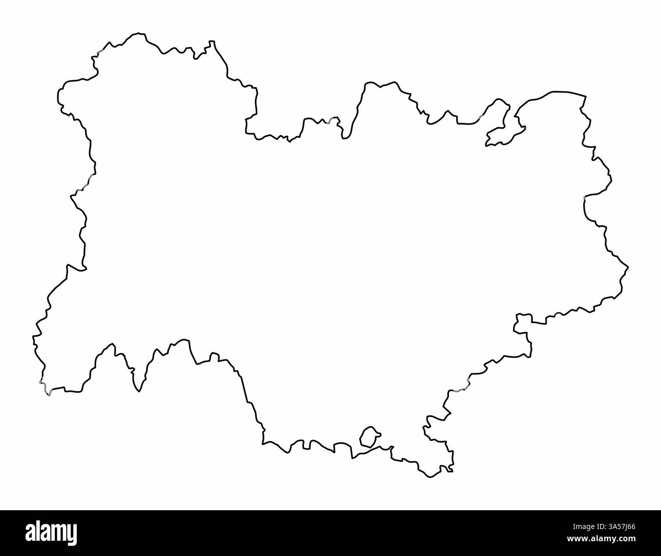 Carte de contour Auvergne-Rhône-Alpes isolée sur fond blanc, France Illustration de Vecteur