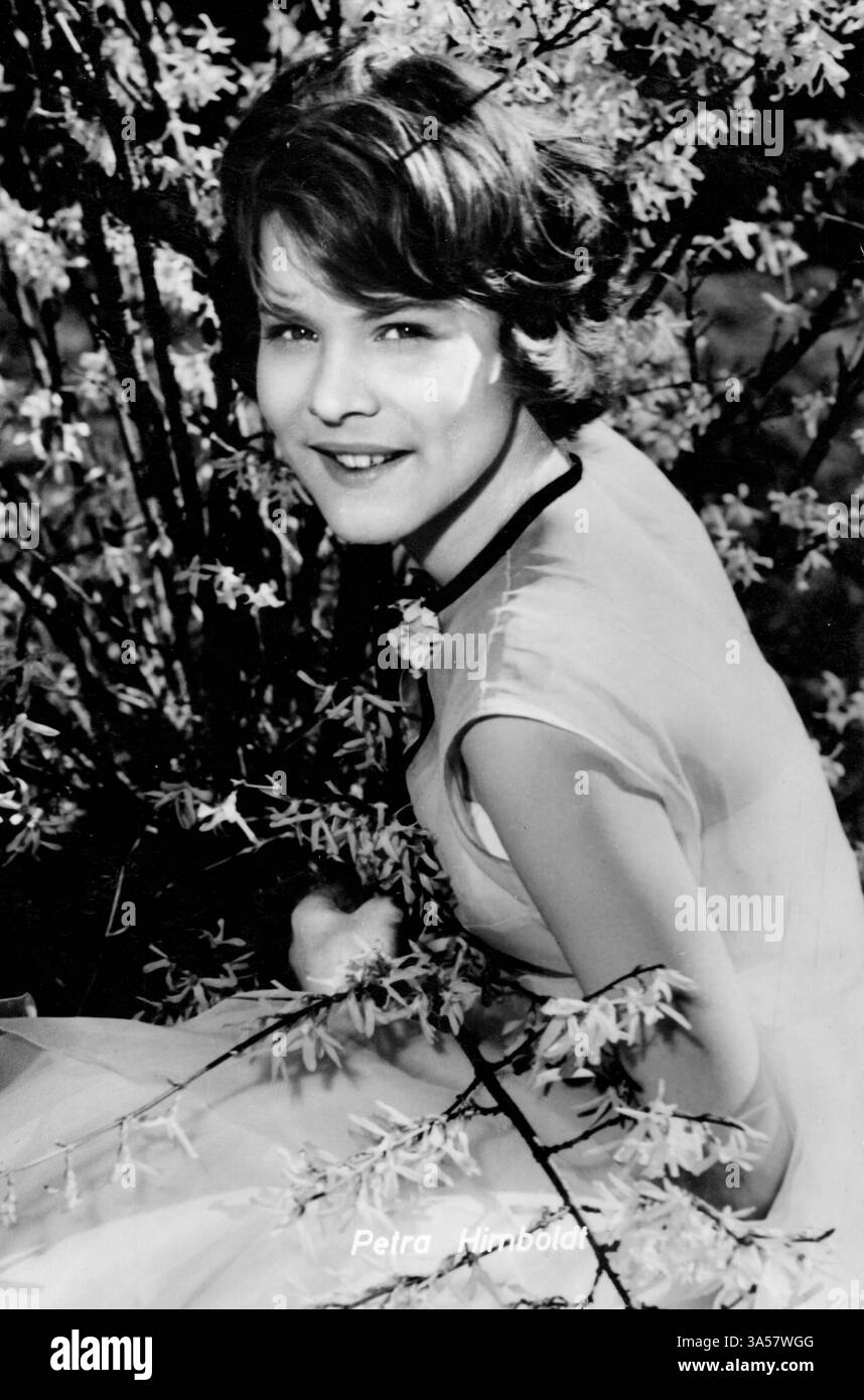 Une carte postale antique représentant une actrice allemande. Petra Himboldt, publié en Allemagne, vers 1950 USAGE ÉDITORIAL EXCLUSIF Banque D'Images