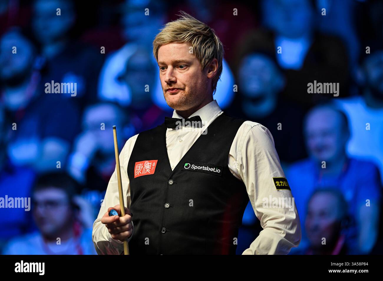 21 mars 2025 ; Telford International Centre, Telford, Angleterre : 2025 le Championnat des joueurs, jour 5 ; Neil Robertson Banque D'Images