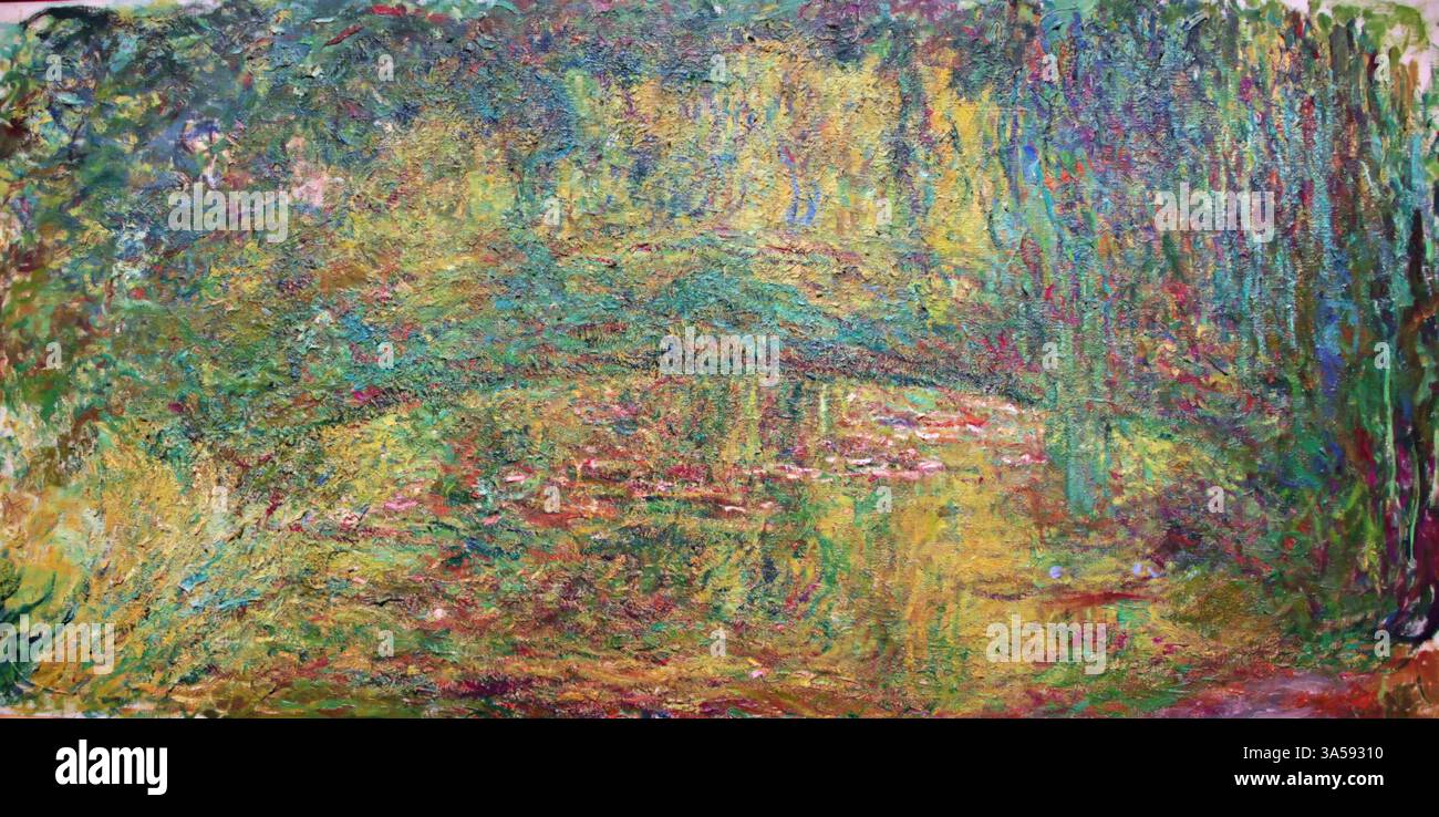 Le pont japonais 1918 (peinture) de Monet, Claude (1840-1926) français Illustration de Vecteur