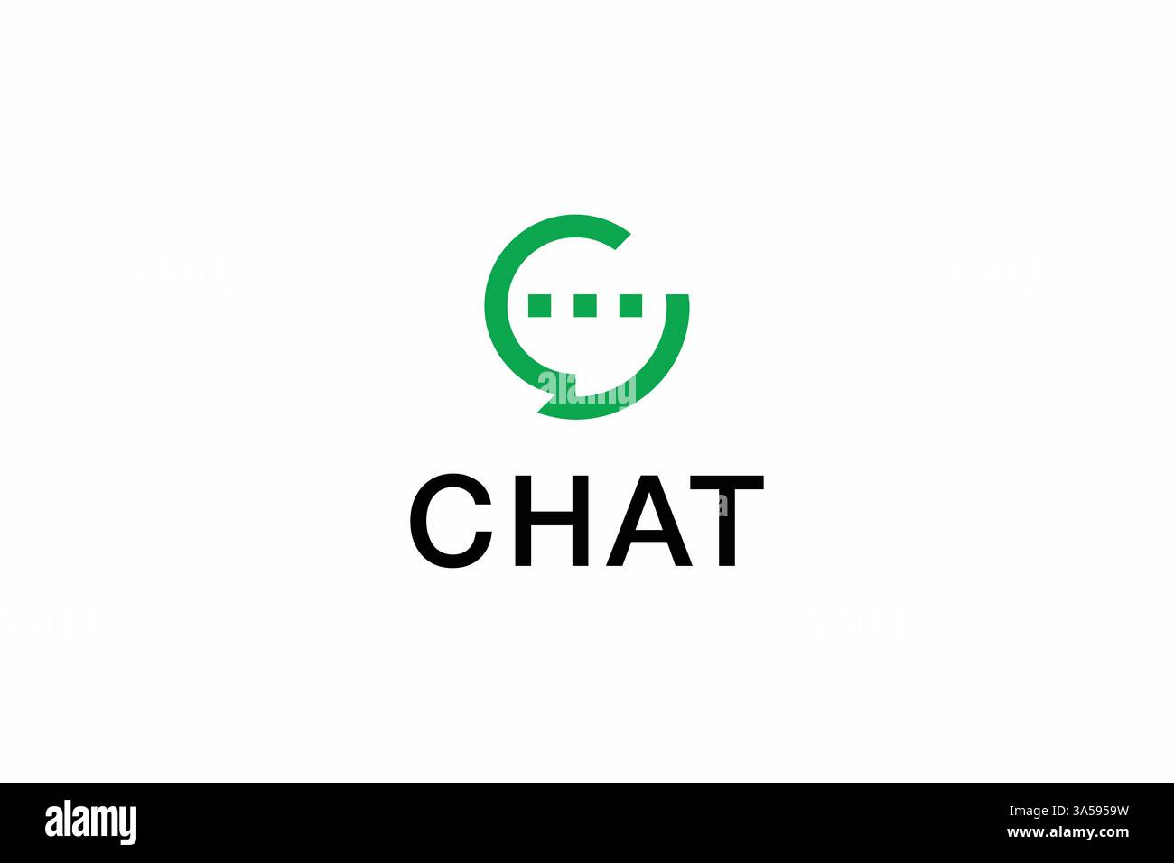 Modern Chat logo Design pour les plates-formes de communication Illustration de Vecteur