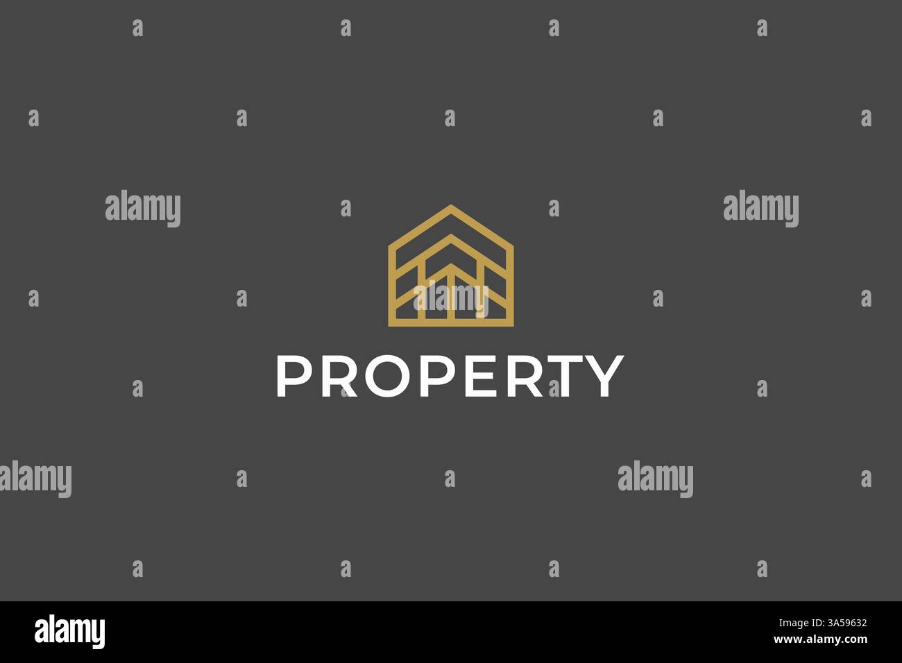 Property House logo Home Building investissement et développement résidence commerciale Illustration de Vecteur