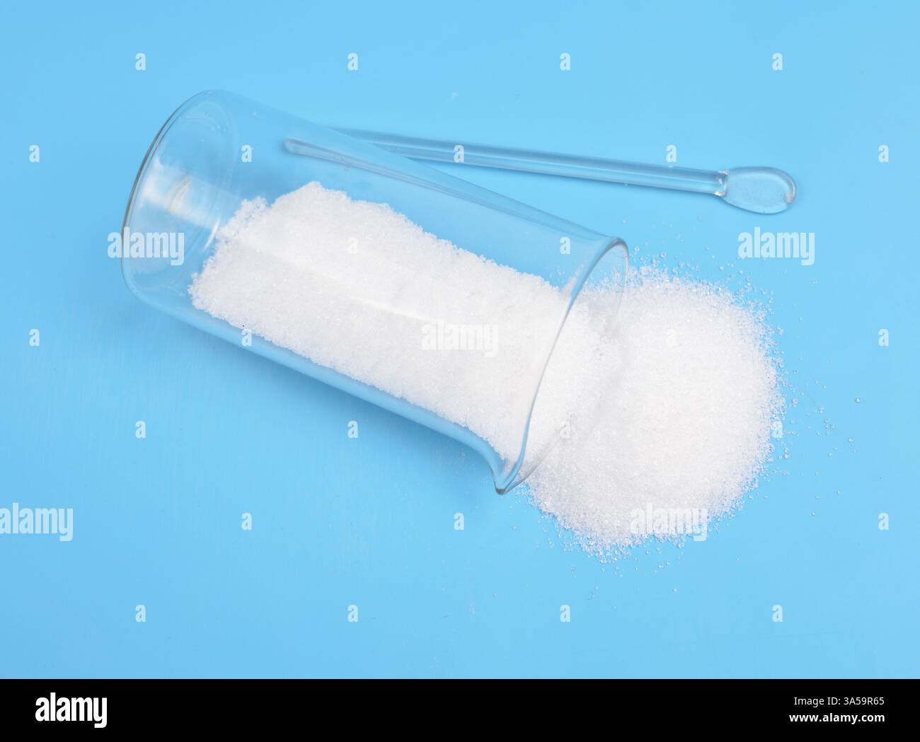 L'érythritol est un composé organique, l'alcool de sucre meso fourcarbon achiral naturel ou polyol. Banque D'Images