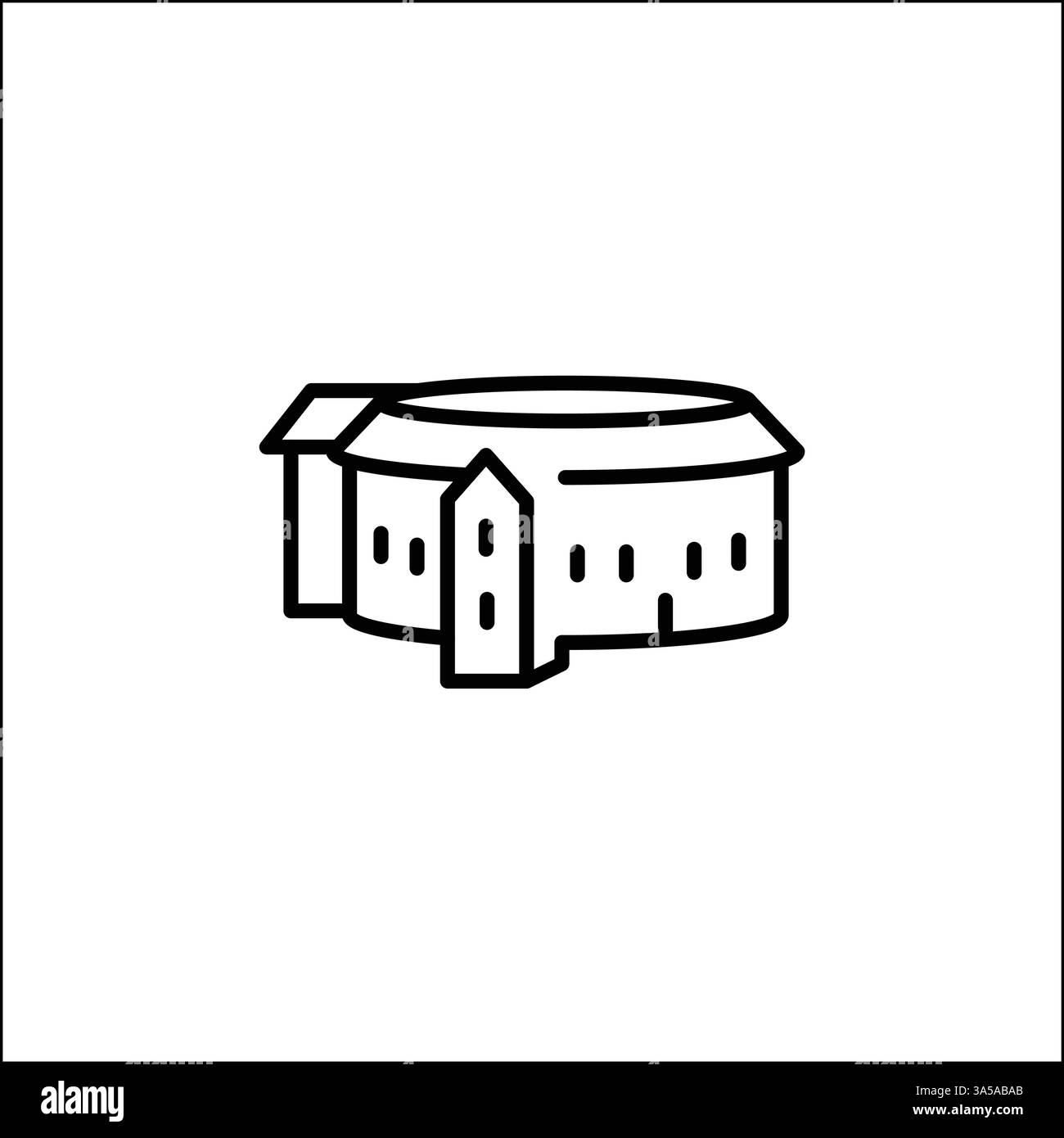 Icône globe Theatre Illustration de Vecteur