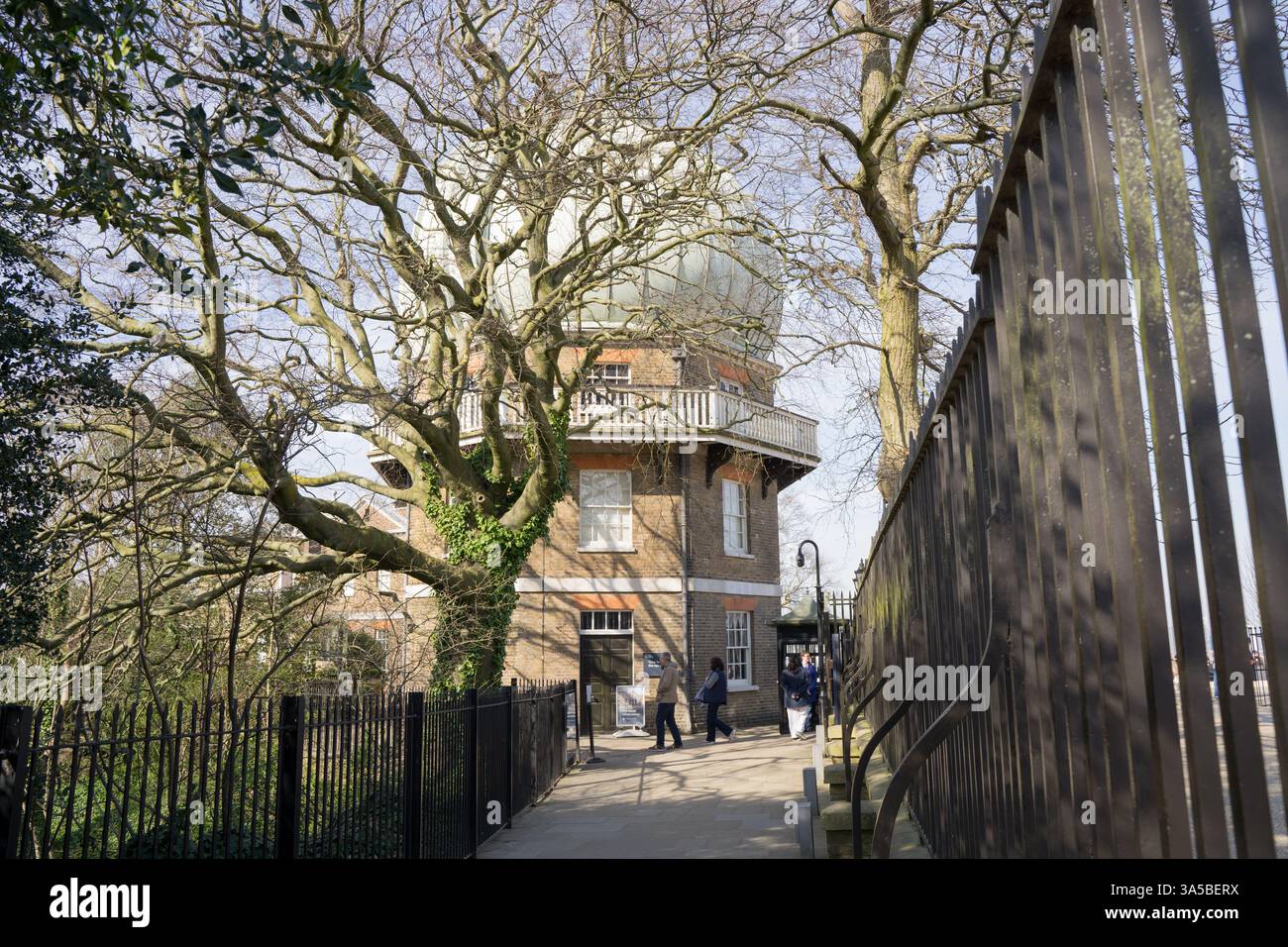 Le sentier pédestre mène à l'observatoire royal de Greenwich Londres Angleterre Banque D'Images