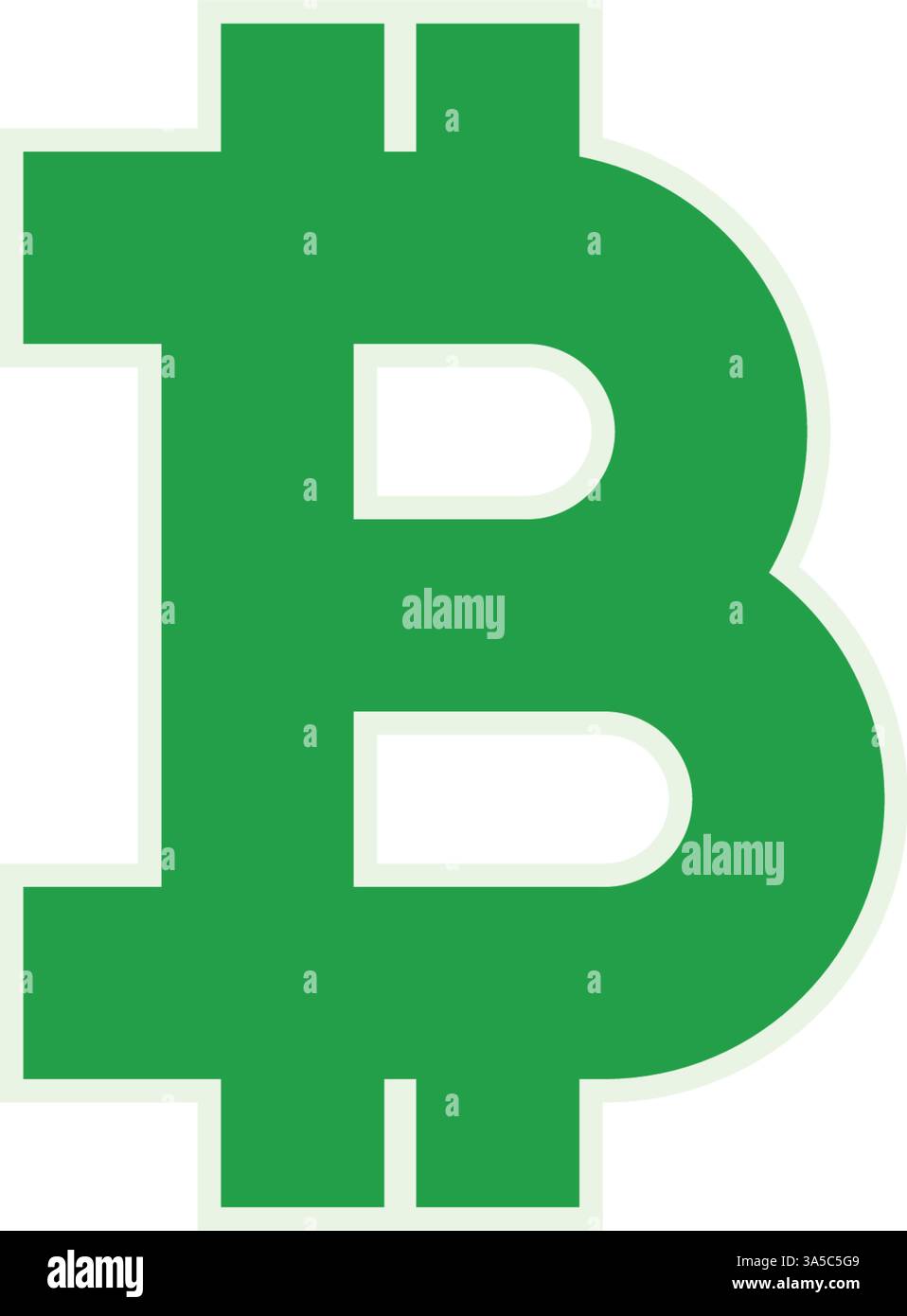 Bitcoin icône symbole de signe de crypto-monnaie. Illustration de Vecteur