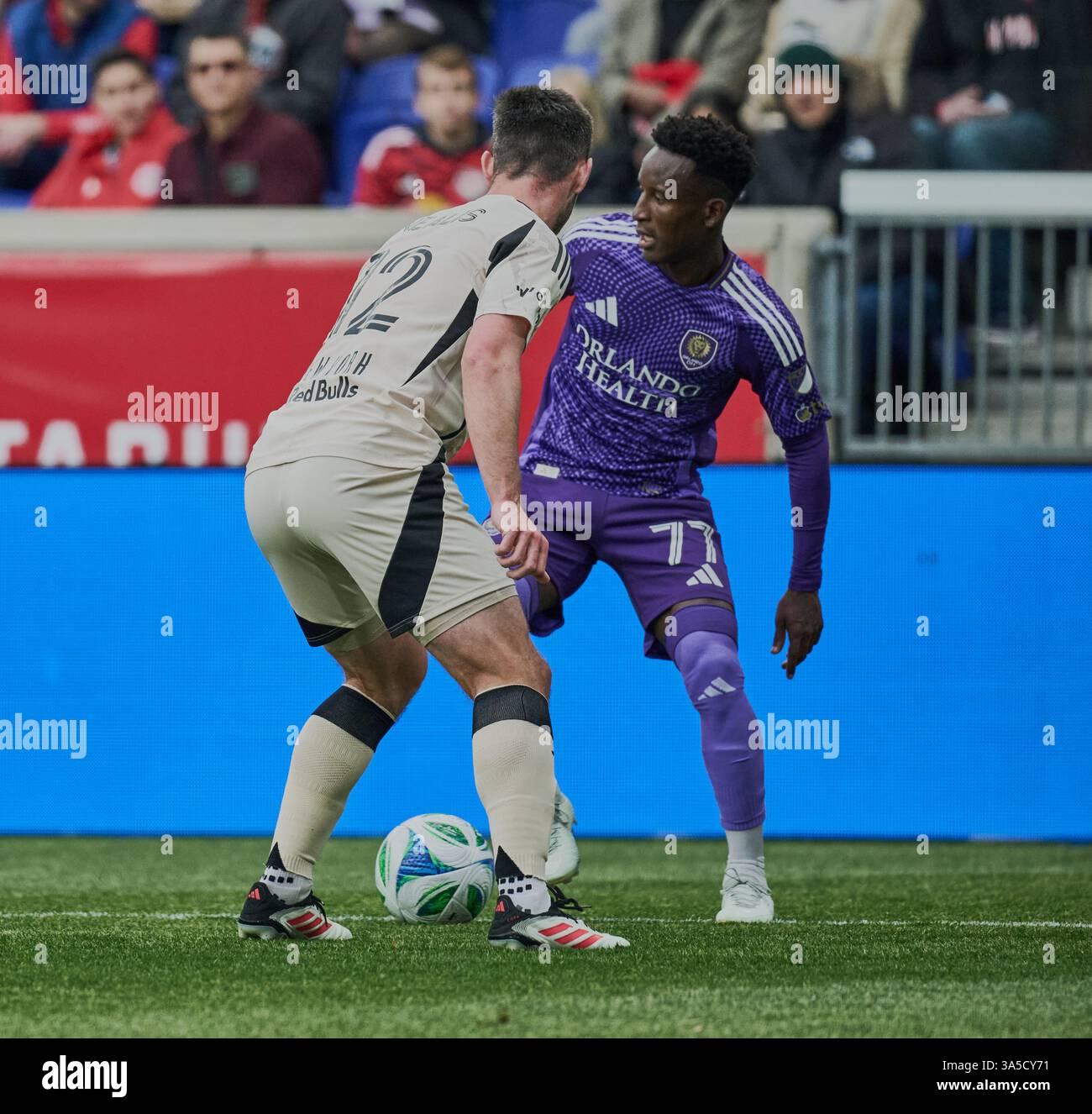 Harrison, NJ, États-Unis - 15 MARS 2025 : vue générale du match MLS entre les New York Red Bulls et Orlando City SC ***USAGE ÉDITORIAL SEULEMENT *** Banque D'Images