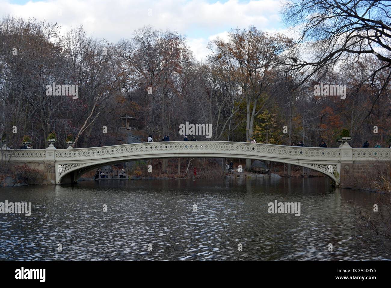 Bow Bridge dans Central Park à Manhattan New York City USA Banque D'Images