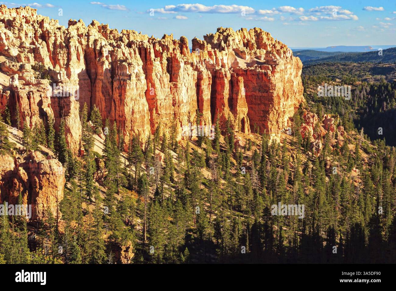 Hoodoos qui ressemblent à des flèches pointant vers le ciel. Bryce Canyon aux États-Unis. Amphithéâtre naturel géant créé par l'érosion. Paysage incroyable i Banque D'Images