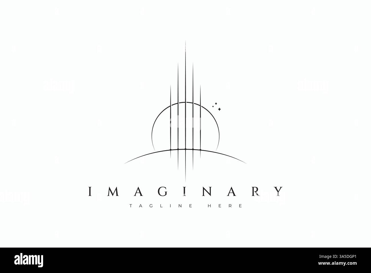 Symbole abstrait imaginaire logo ésotérique Futuristic City Business Company Illustration de Vecteur