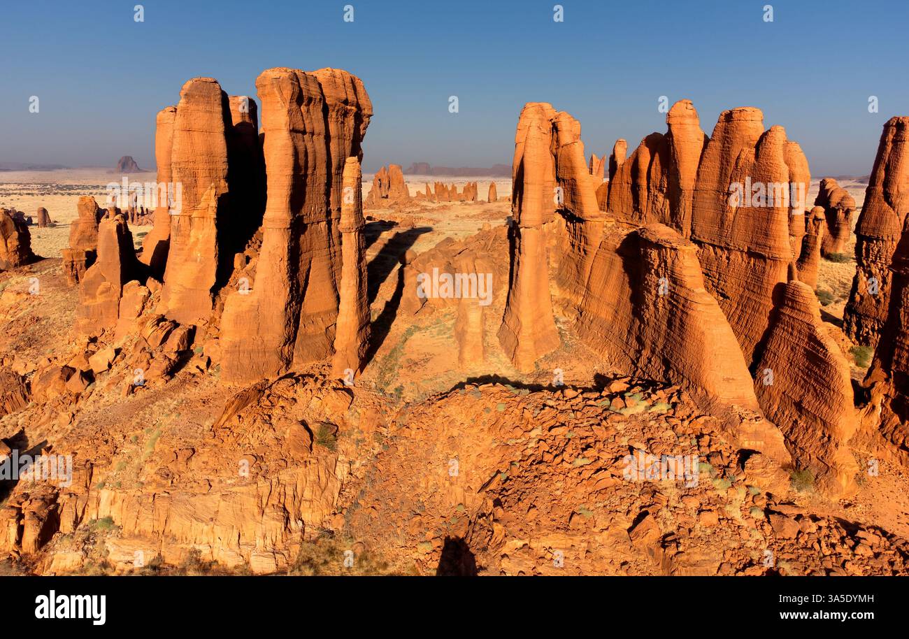 Ennedi plateau est situé dans le nord-est du Tchad. Banque D'Images