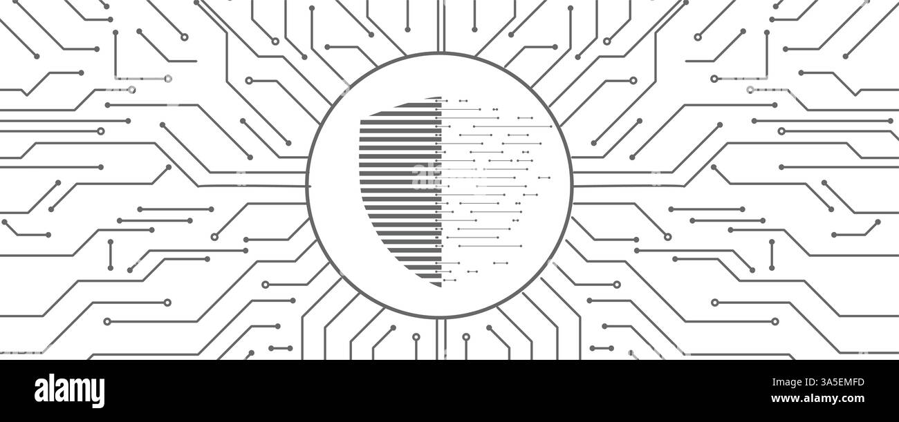 Dispositifs de protection de cybersécurité contre les attaques de pirates informatiques Illustration de Vecteur