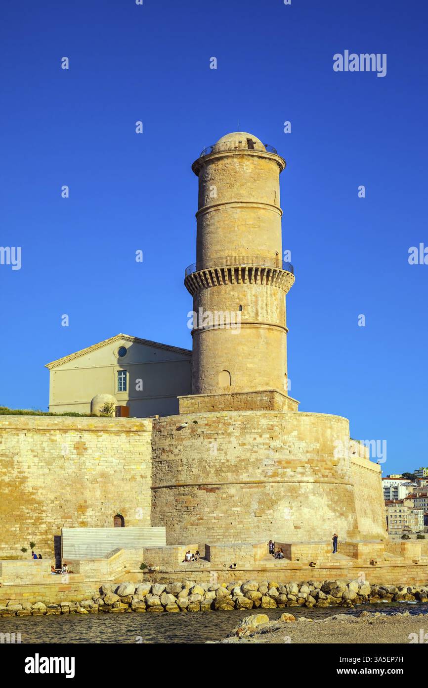 La plupart des tours de guet. Fort : John - bâtiments pour protéger le port de la vieille ville. Marseille - grand port dans le sud de la France Banque D'Images