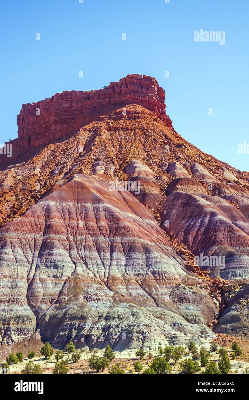 ÉTATS-UNIS. Arizona, Utah. Montagnes grandioses de grès rouge. Paria Canyon-Vermilion Cliffs Wilderness Area. Le concept de tournée active, extrême et photo Banque D'Images