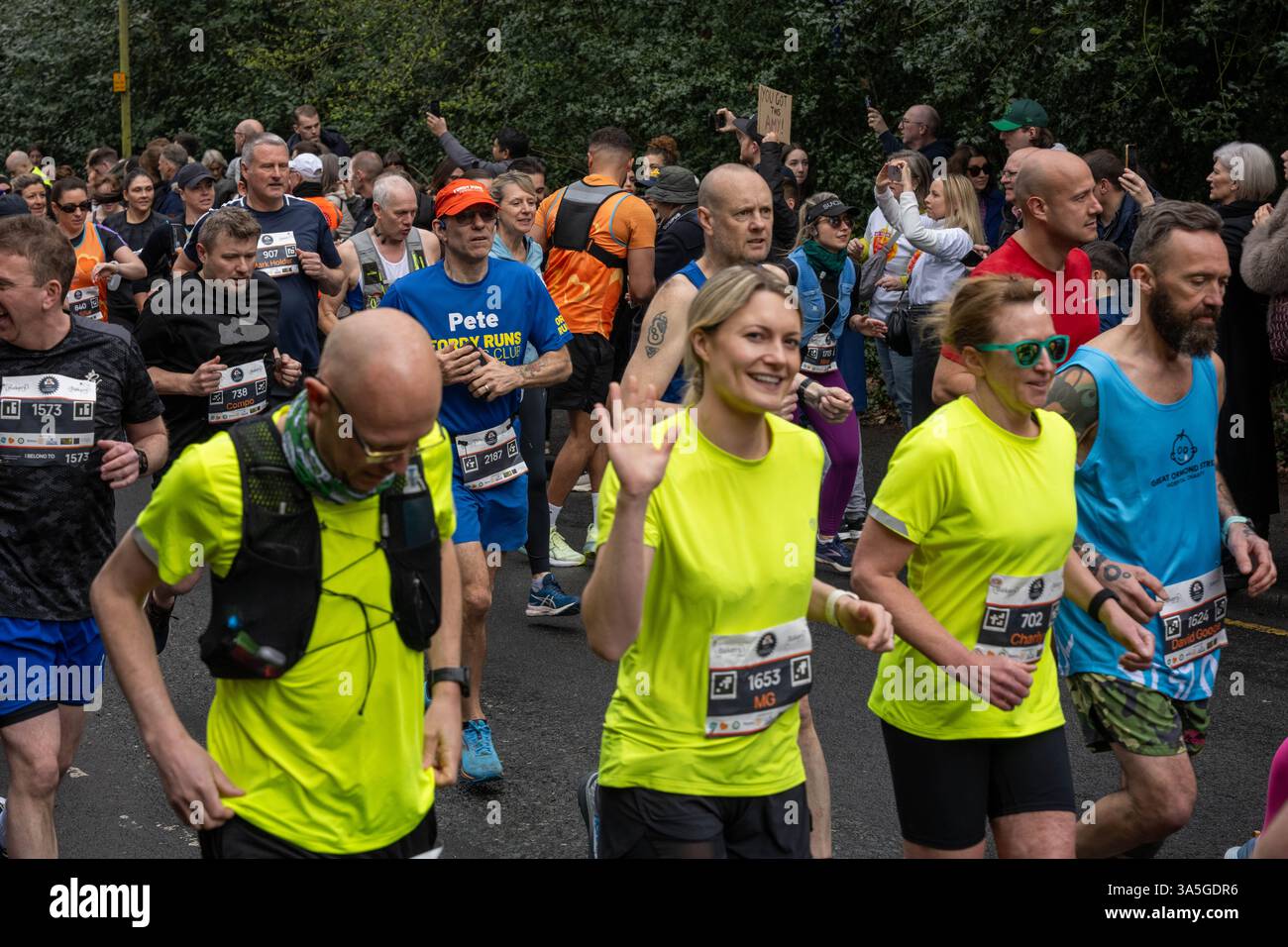 Brentwood Essex 23 mars 2025 Brentwood Charity Half-marathon, Brentwood Essex UK crédit : Ian Davidson/Alamy Live News Banque D'Images