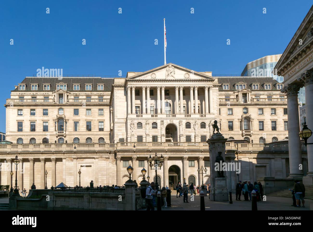 The Bank England Building, Threadneedle Street, City of London, Londres, Angleterre, ROYAUME-UNI Banque D'Images