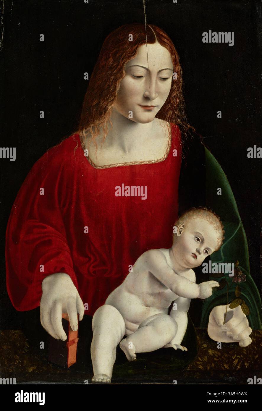 Marie avec l'enfant Giovanni Antonio Boltraffio Banque D'Images