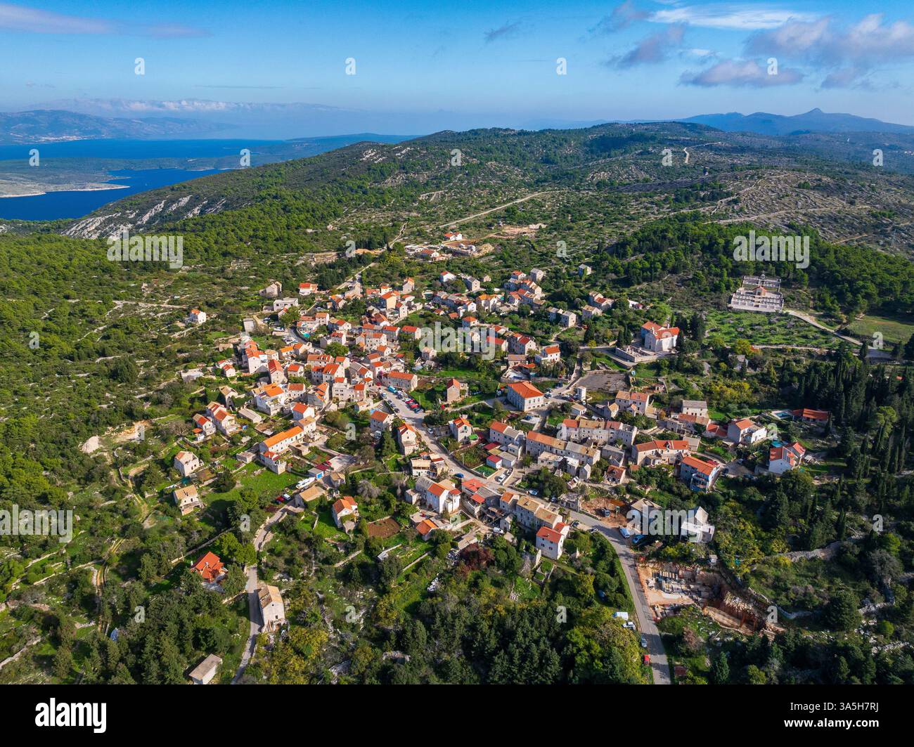 Brusje, île de Hvar Banque D'Images