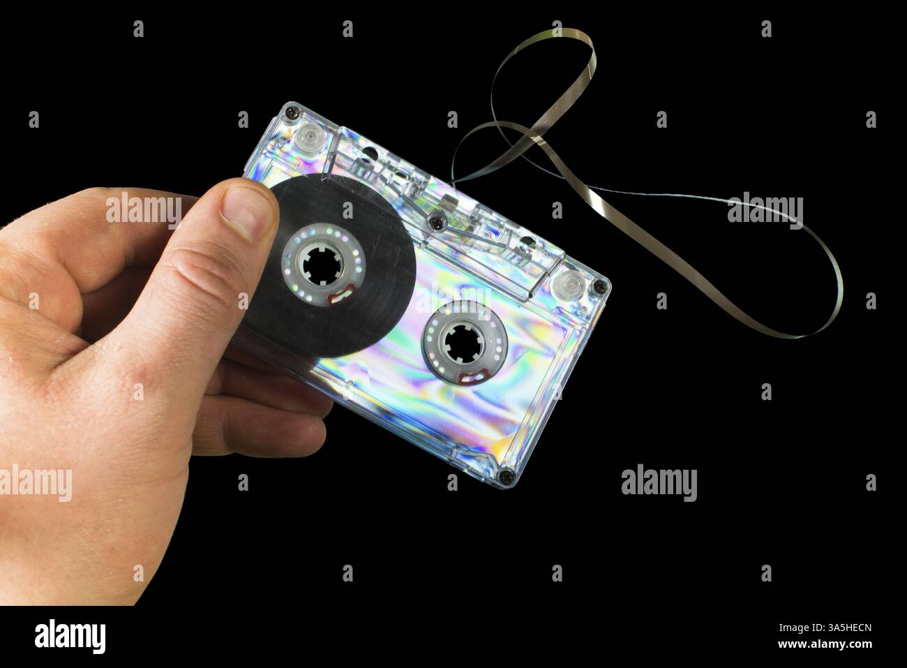 Cassette Vintage sur fond sombre Banque D'Images