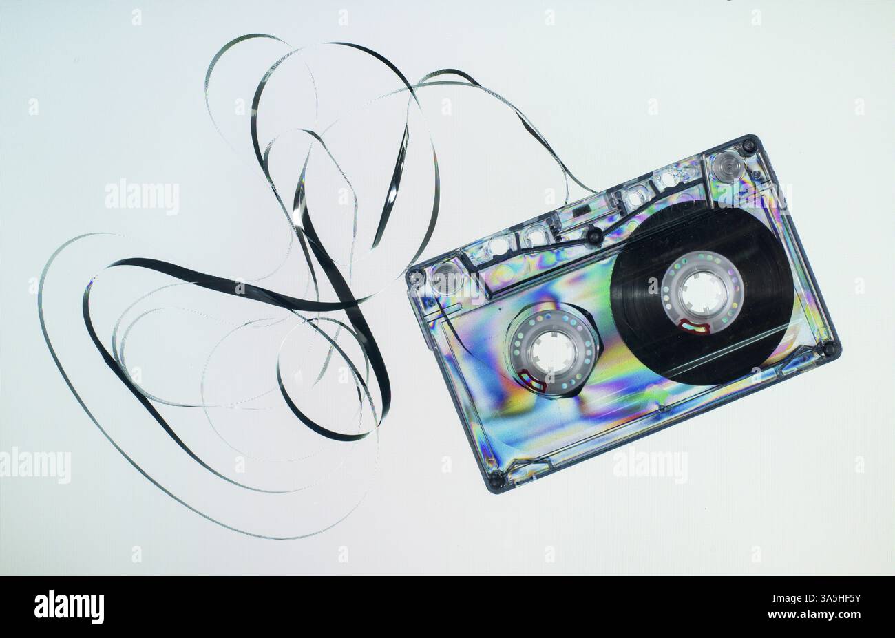 Cassette Vintage sur fond blanc Banque D'Images