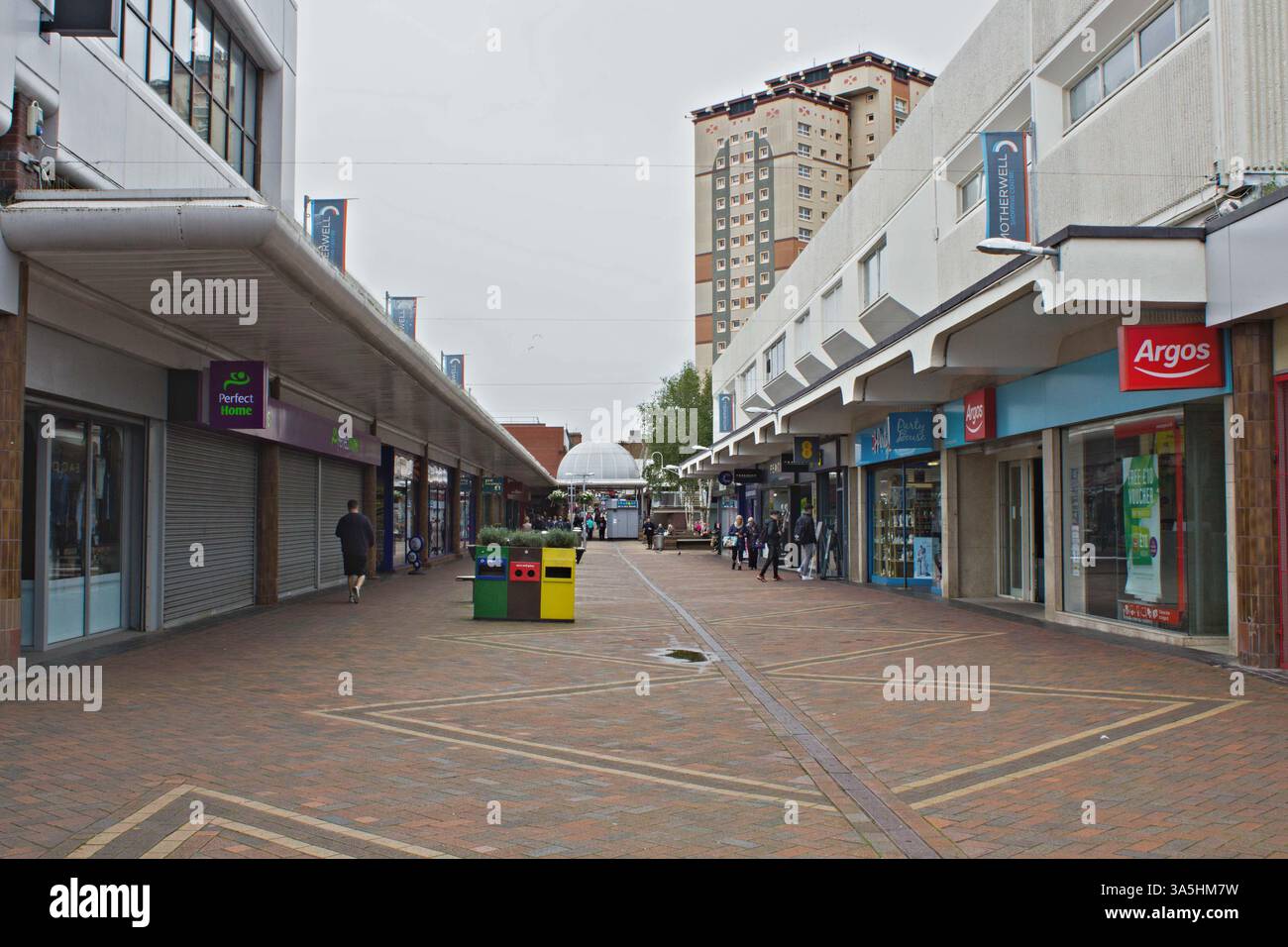 Centre commercial Motherwell, High Street à Motherwell City. Banque D'Images