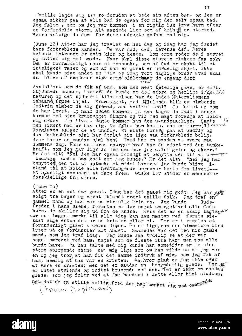 Ce journal de 1896 d'Ole E. Rølvaag enregistre son voyage de Donna, en Norvège, à l'Amérique, fournissant un aperçu de l'expérience d'immigration norvégienne-américaine. Banque D'Images