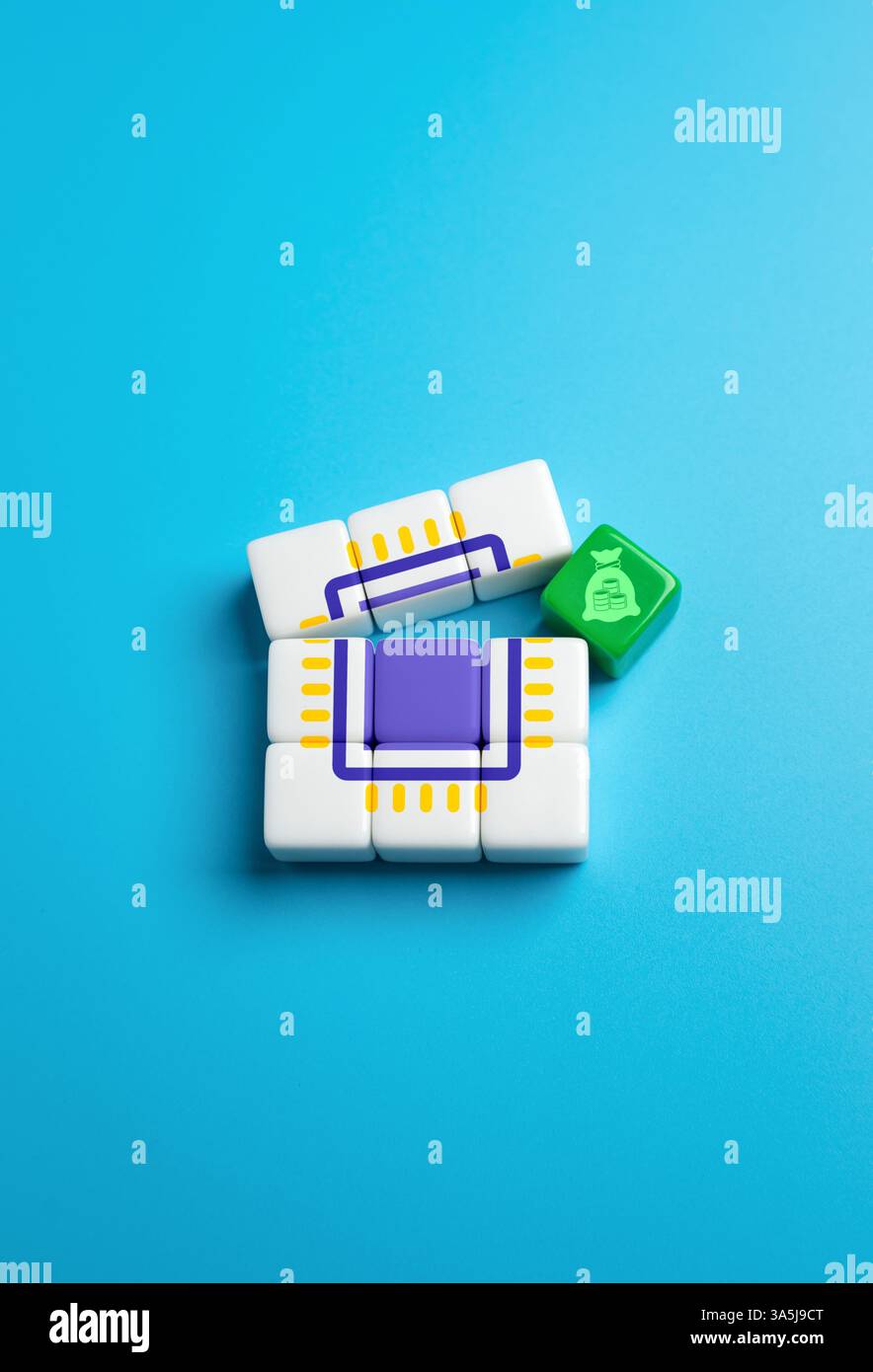 Investissements dans la production de micropuces et de semi-conducteurs. Progrès technologique, innovation dans l'électronique et répondre à la demande mondiale de di Banque D'Images